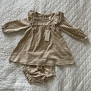 Q by Quincy May baby girl set in Honey Stripe